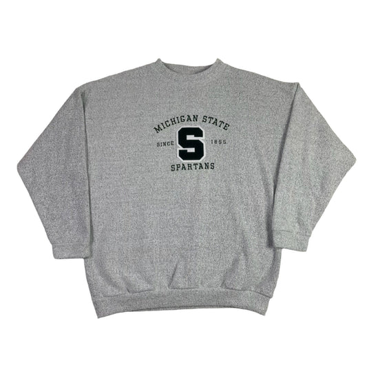 Michigan State Embroired & Patch Crewneck