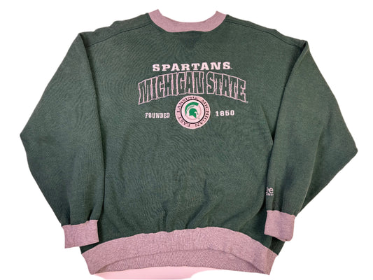 Miichigan State Embroidered Crewneck