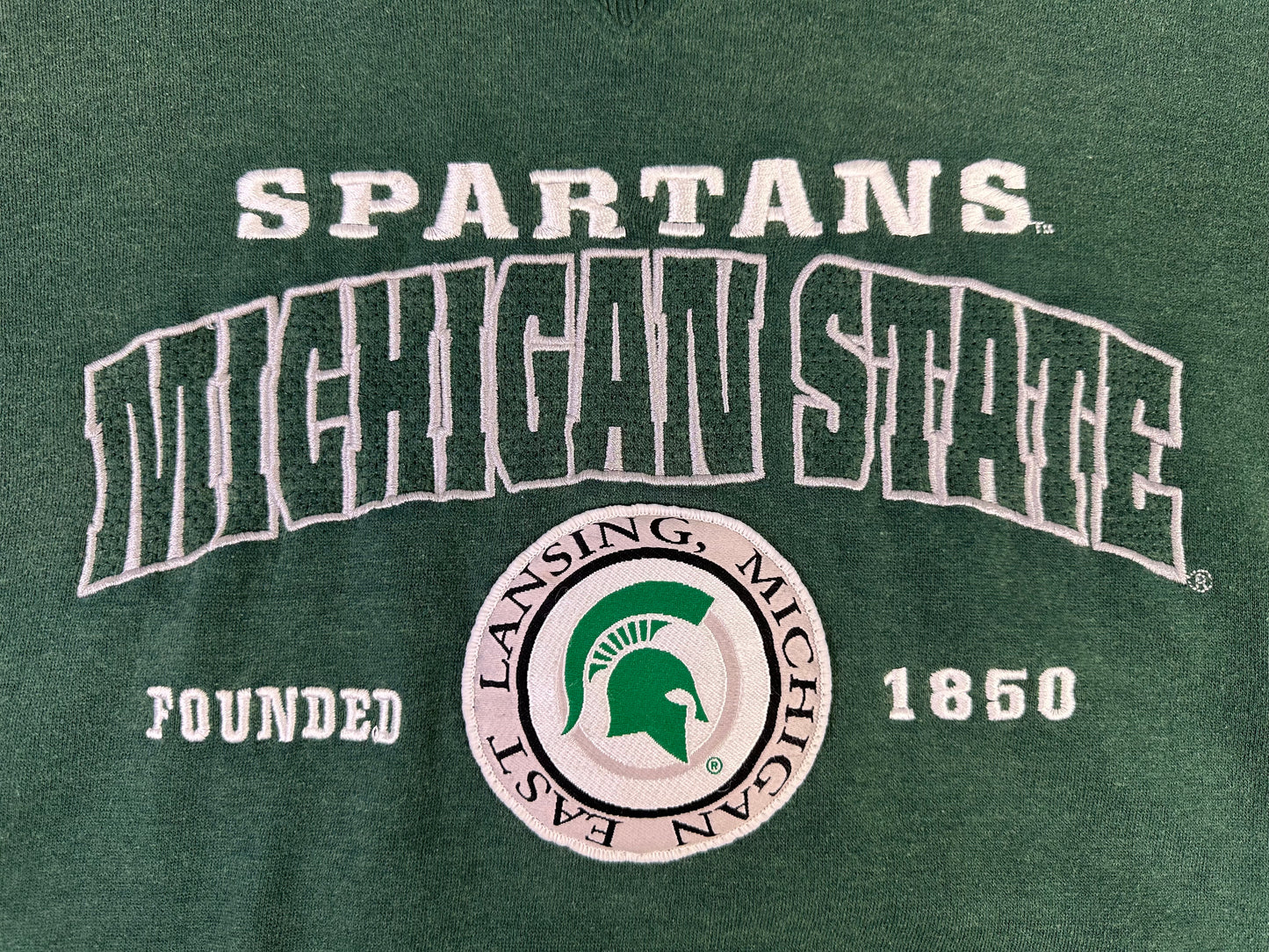 Miichigan State Embroidered Crewneck