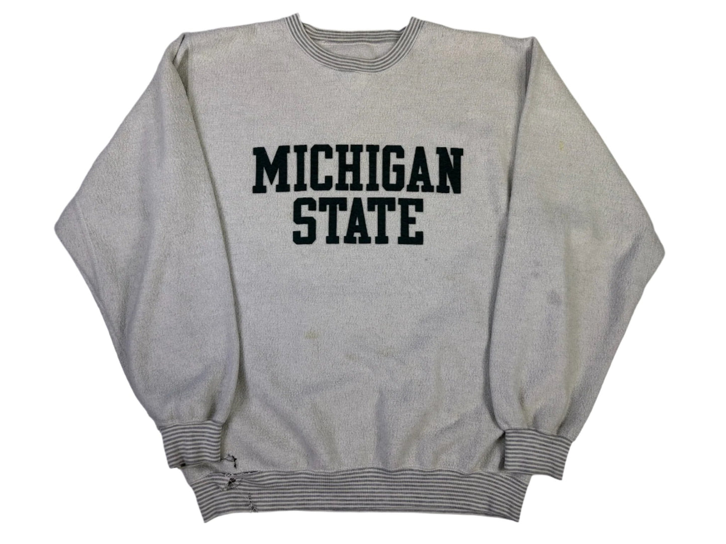 Michigan State Script Crewneck (THRASHED)