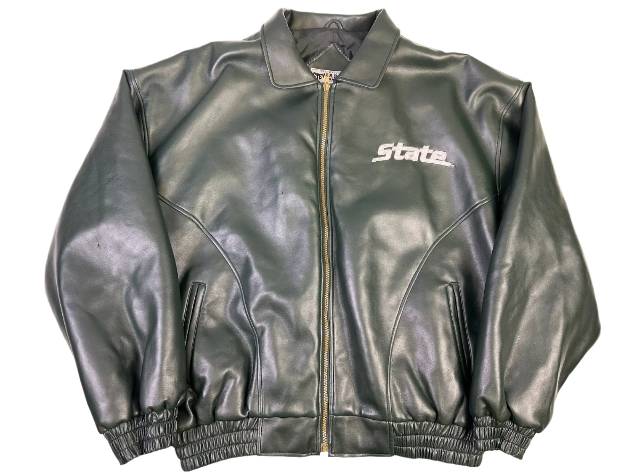 Vintage on sale Michigan state leather jacket