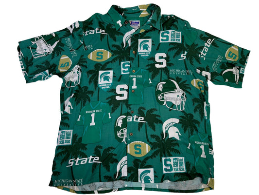 Michigan State Hawaiian Shirt Polo