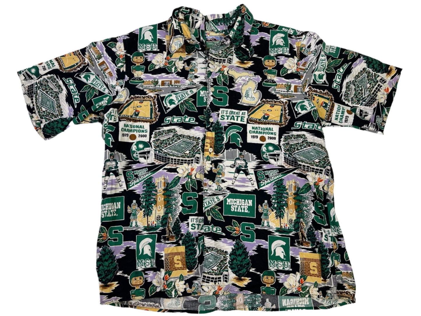 Michigan State Hawaiian Shirt Polo