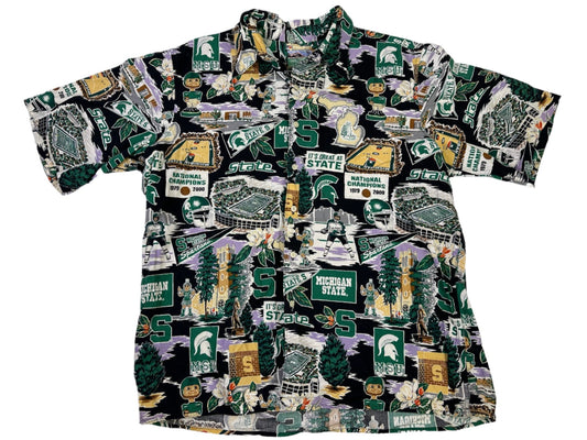 Michigan State Hawaiian Shirt Polo