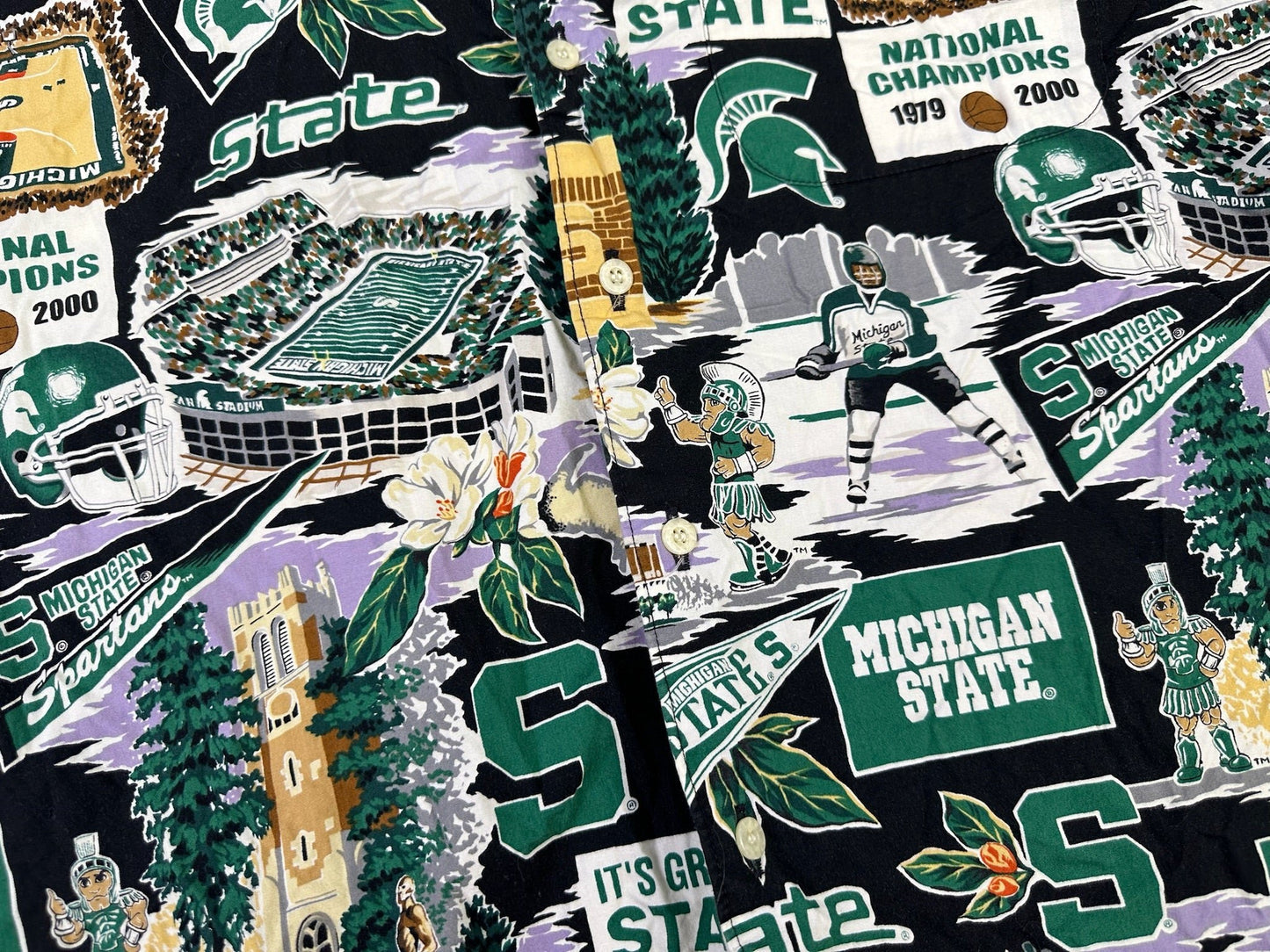 Michigan State Hawaiian Shirt Polo