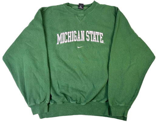 Michigan State Embroidered Crewneck