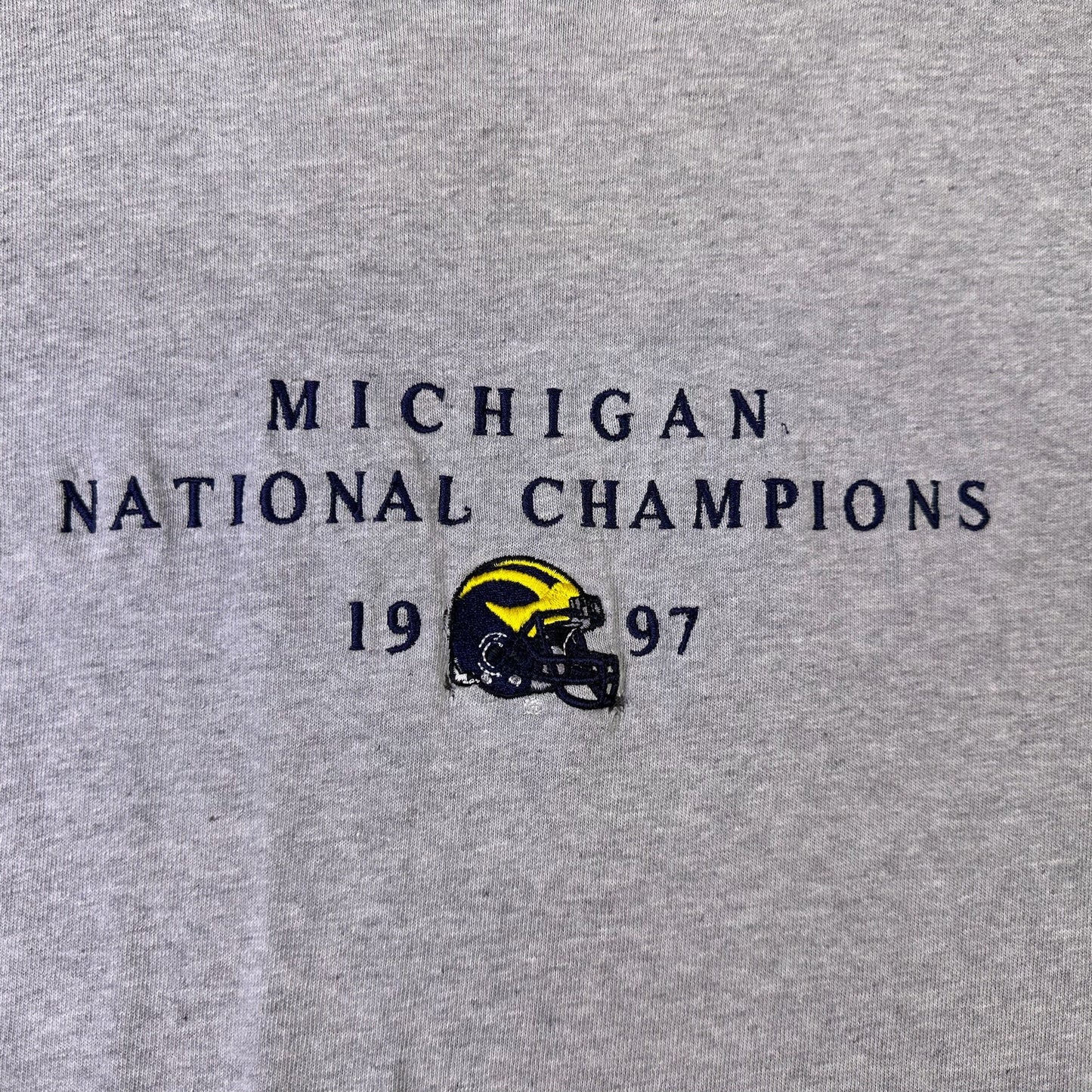 (Thrashed) Michigan 1997 National Champions Embroidered T-Shirt