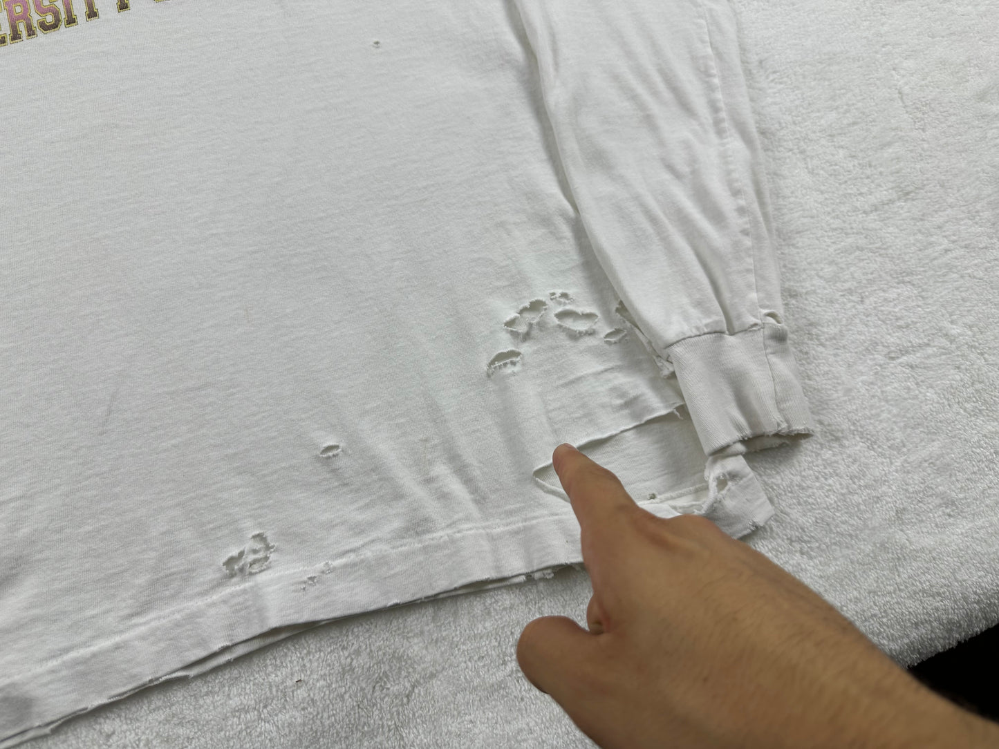 Michigan Distressed Long-Sleeve T-Shirt