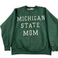 Michigan State Embroidered Mom Crewneck