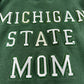 Michigan State Embroidered Mom Crewneck