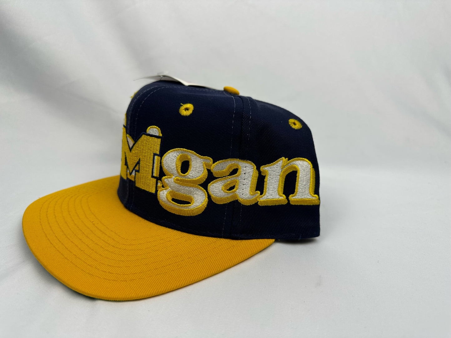 Michigan Wrap Script Snapback hat