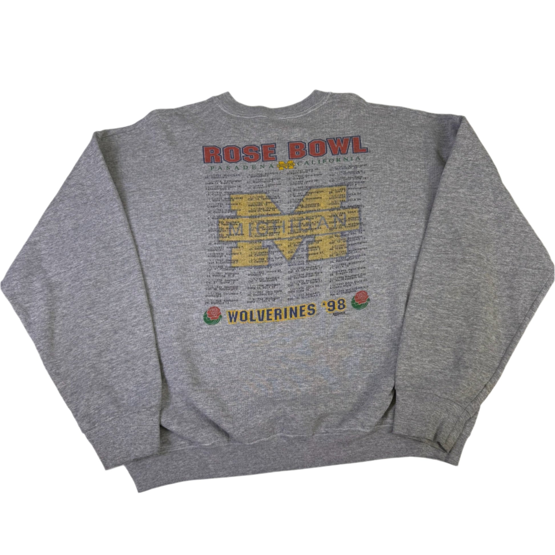 vintage michigan 1998 rose bowl sweatshirt