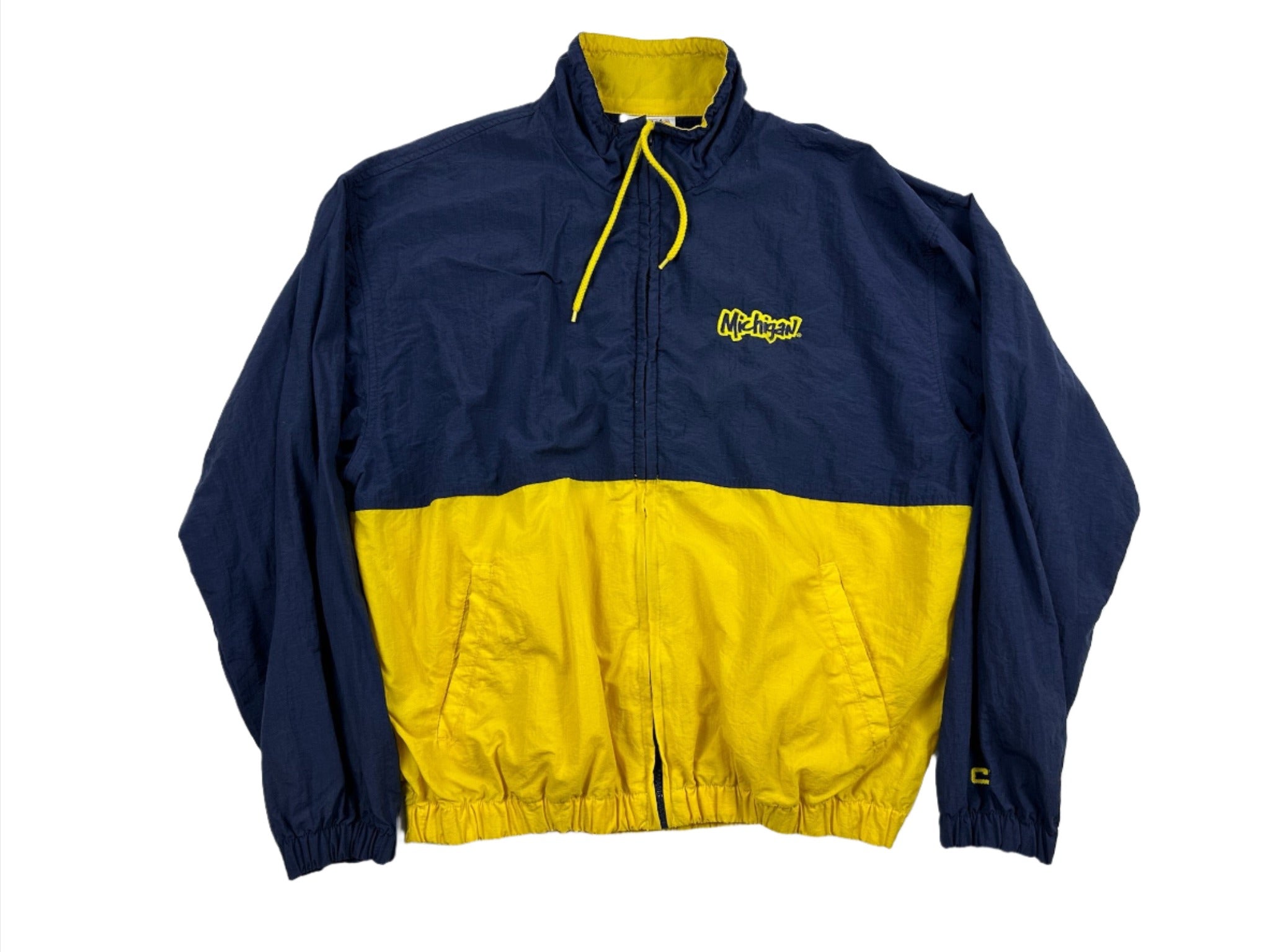 Vintage University of Michigan pullover jacket hot windbreaker size med #rain #ncaa