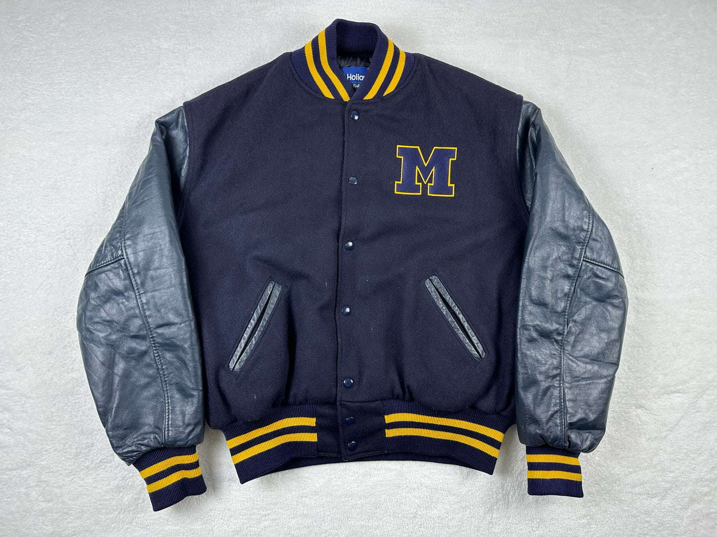Michigan Wool and Leather Bomber Jacket