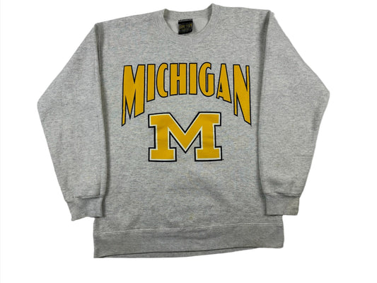 Michigan Script and M Crewneck