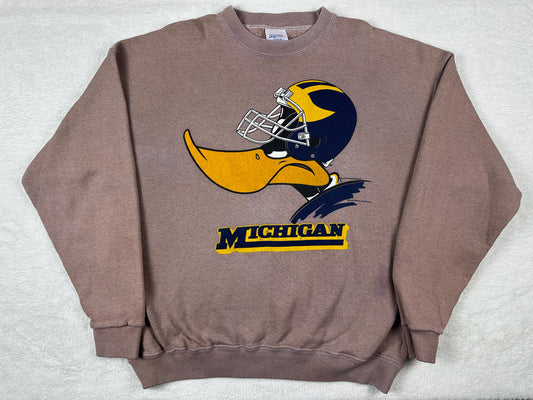 Michigan Vintage Daffy Duck Crewneck