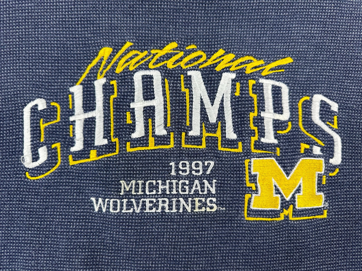 Michigan 1997 National Champs Waffle Crewneck