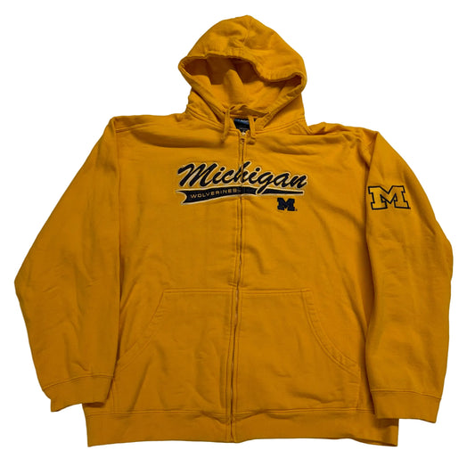 Michigan Embroidered Zip Up Hoodie