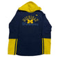 Navy and yellow jacket with 'Michigan Wolverines' text on a white background