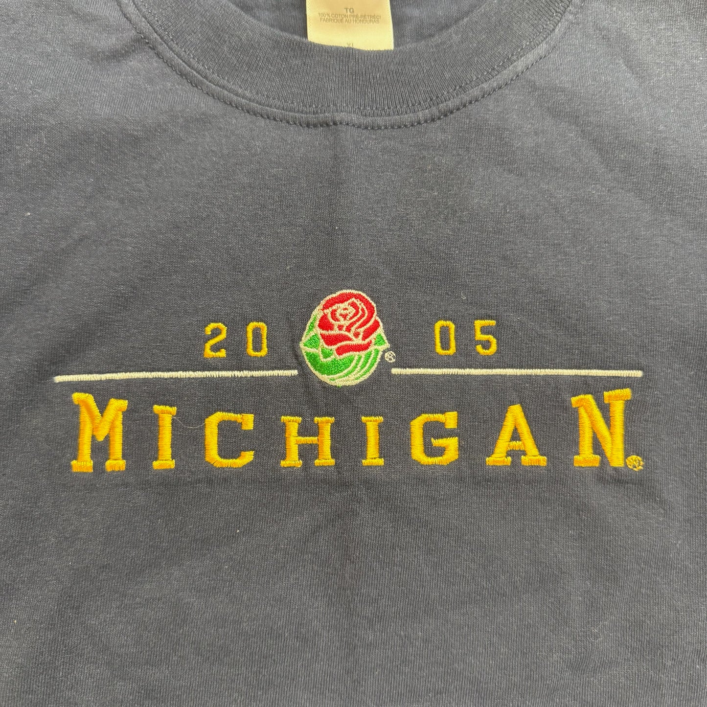 Michigan 2005 Embroidered Rose Bowl T-Shirt