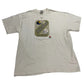 White shirt with a label on a white background