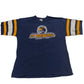 Navy blue sports jersey with 'Rose Bowl' logo on a white background