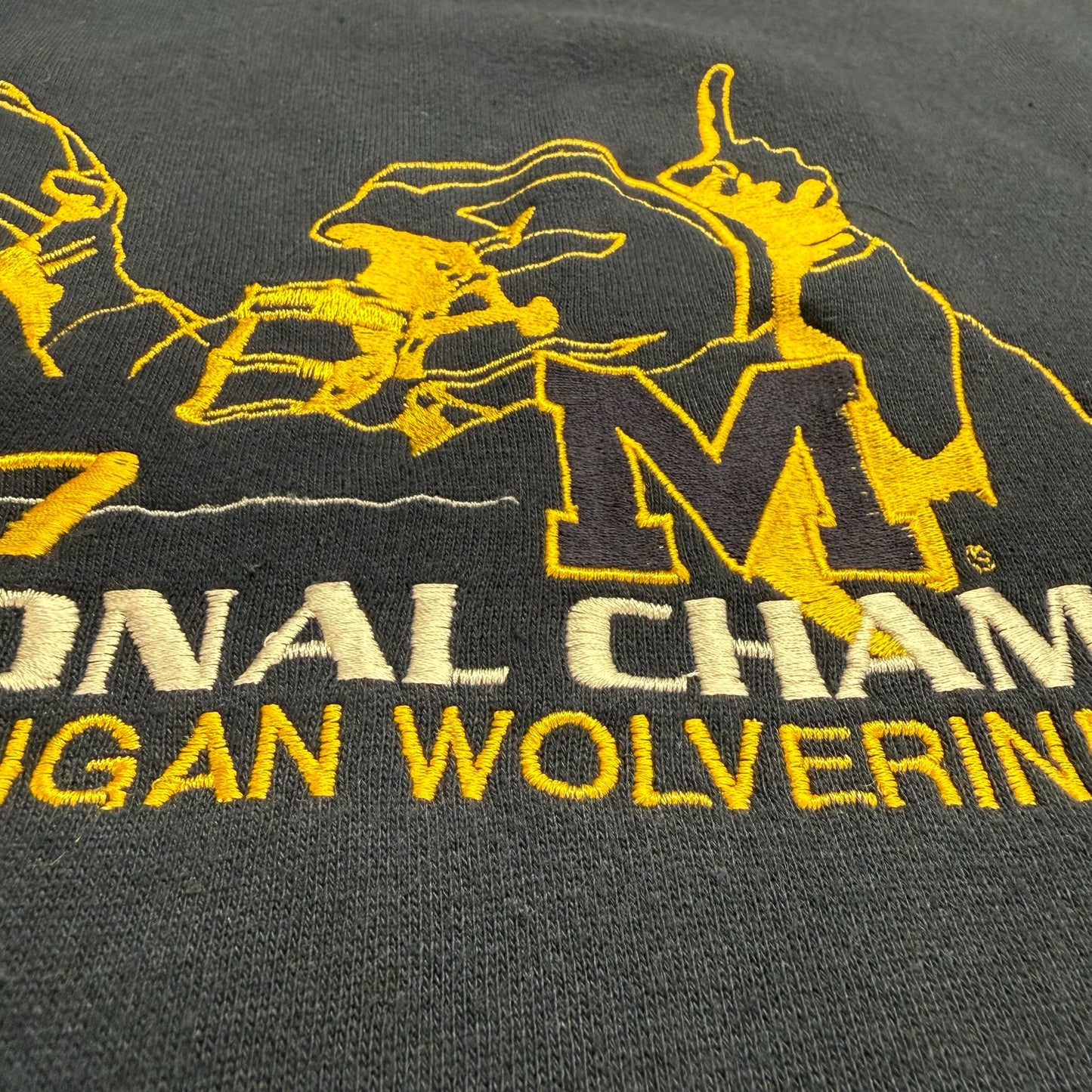 Michigan 1997 National Champs Embroidered Crewneck