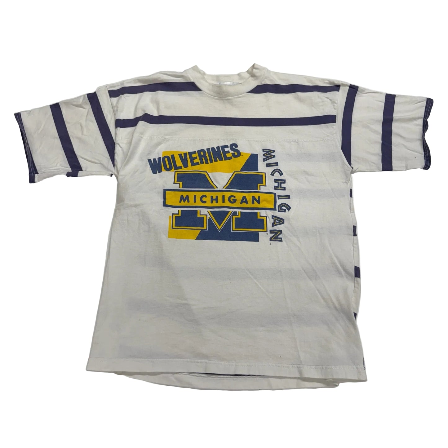 Vintage Michigan Wolverines t-shirt on a white background