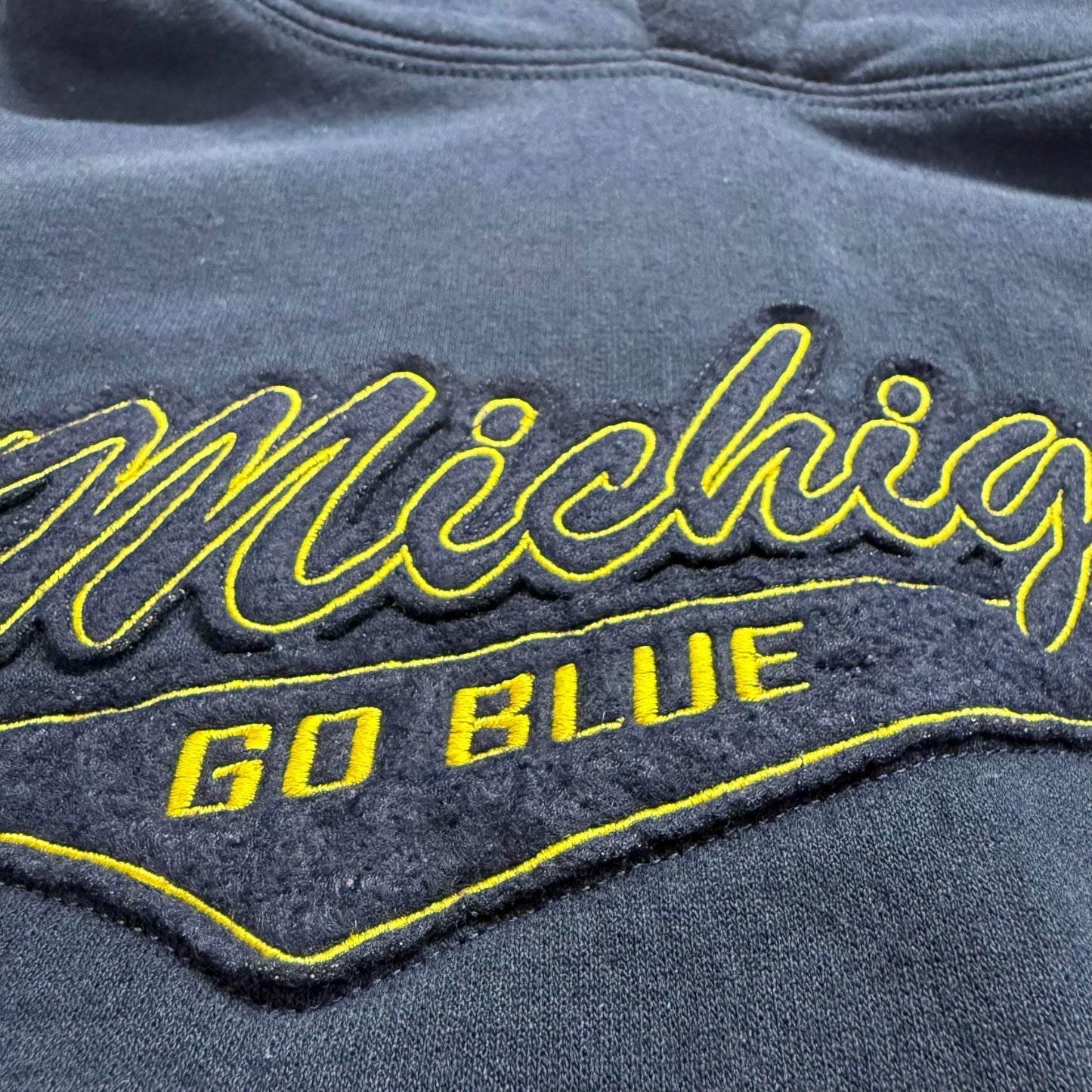 Michigan Embroidered "Go Blue" Hoodie