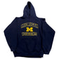 Navy blue hoodie with 'Michigan Wolverines' text on a light gray background