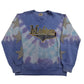 Blue tie-dye sweatshirt with 'Michigan' text and star designs on a white background
