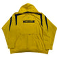 Yellow hoodie with 'Michigan' text and Nike logo on a white background