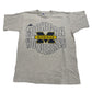 Gray t-shirt with 'Michigan Wolverines' text and logo on a white background