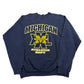 Navy blue sweatshirt with yellow 'Michigan Athletic Dept' text on a light gray background