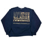 Navy blue sweatshirt with American flag design and 'The University of Michigan, U.S.A.' text on a white background