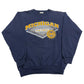 Navy blue sweatshirt with 'Michigan Wolverines' logo on a white background
