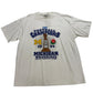 White t-shirt with Michigan Wolverines football champions design on a white background