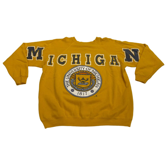 Michigan Full Script Crewneck