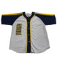 Baseball jersey with 'Michigan' logo on a white background