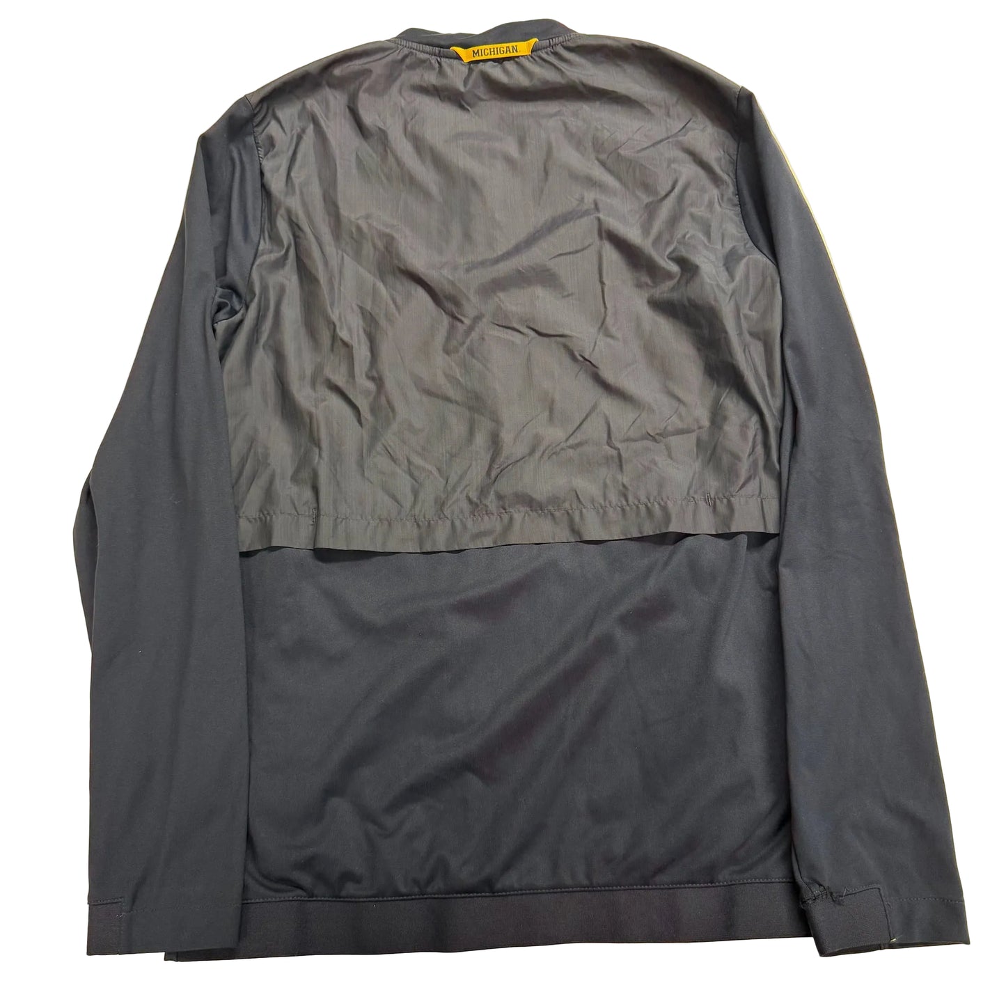 Gray jacket on a yellow background