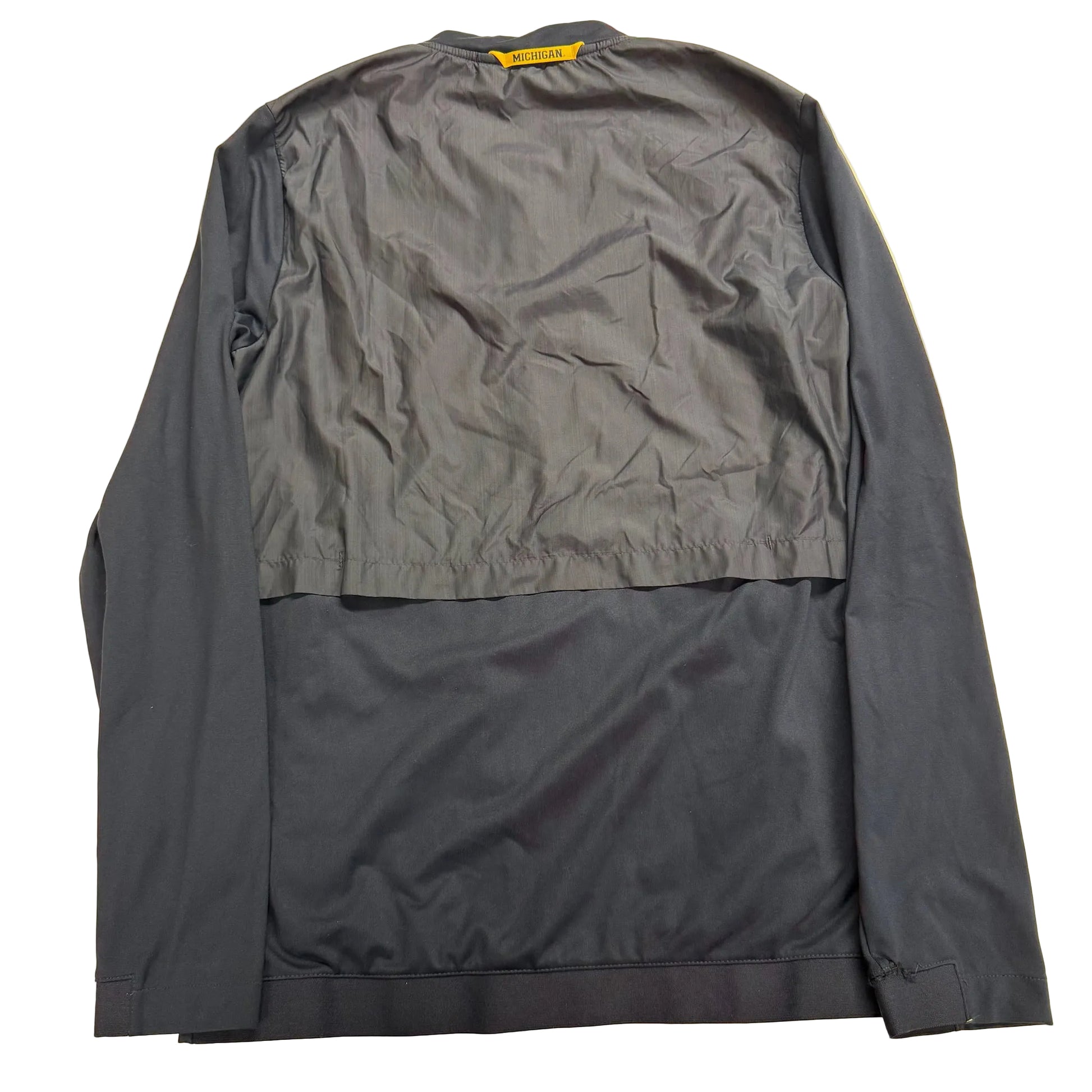 Gray jacket on a yellow background