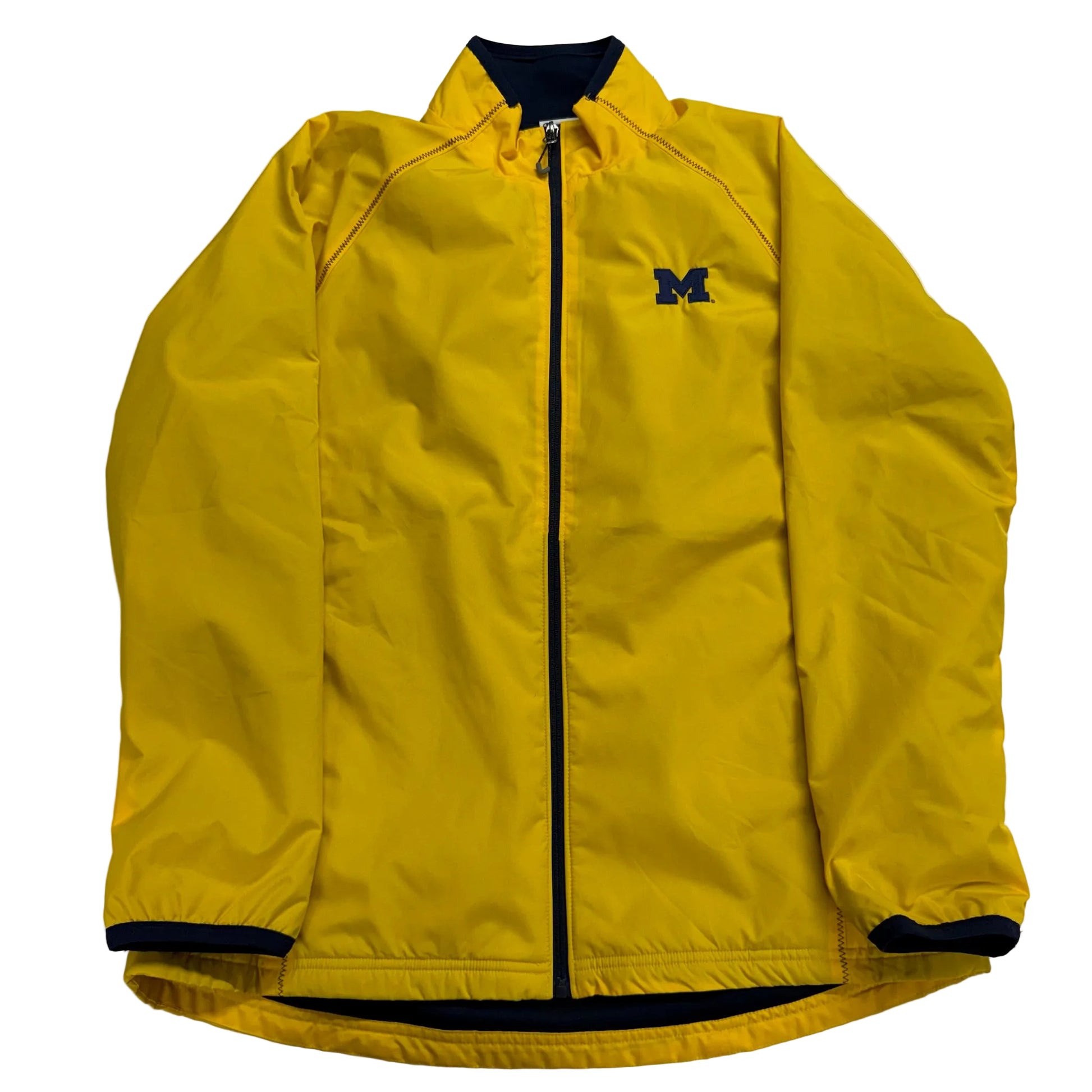 Yellow jacket with a logo on a white background