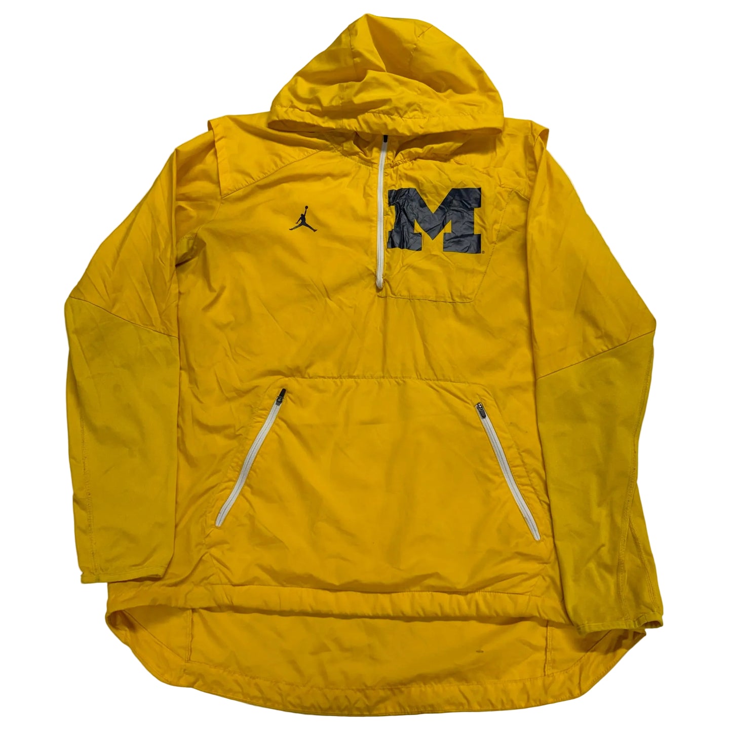 Yellow jacket with a logo on a white background
