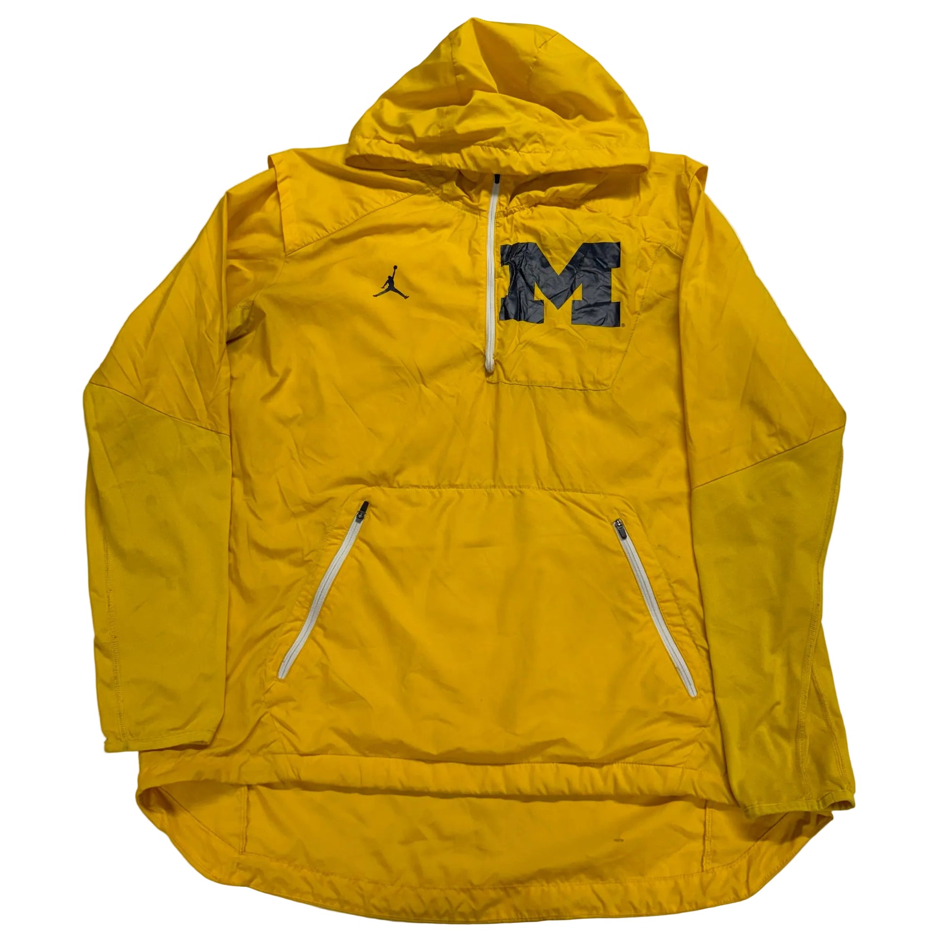 Yellow jacket with a logo on a white background