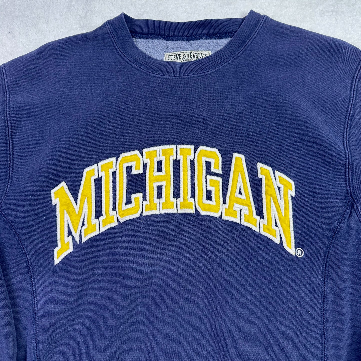 Michigan Embroidered Script Crewneck