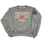 Gray sweatshirt with 'UNIVERSITY Vintage' text and a rose graphic on a white background