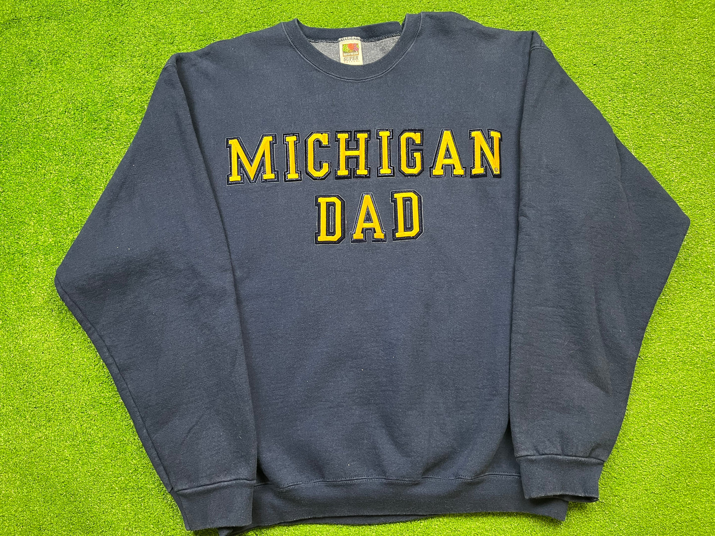 Michigan Dad Embroidered Crewneck