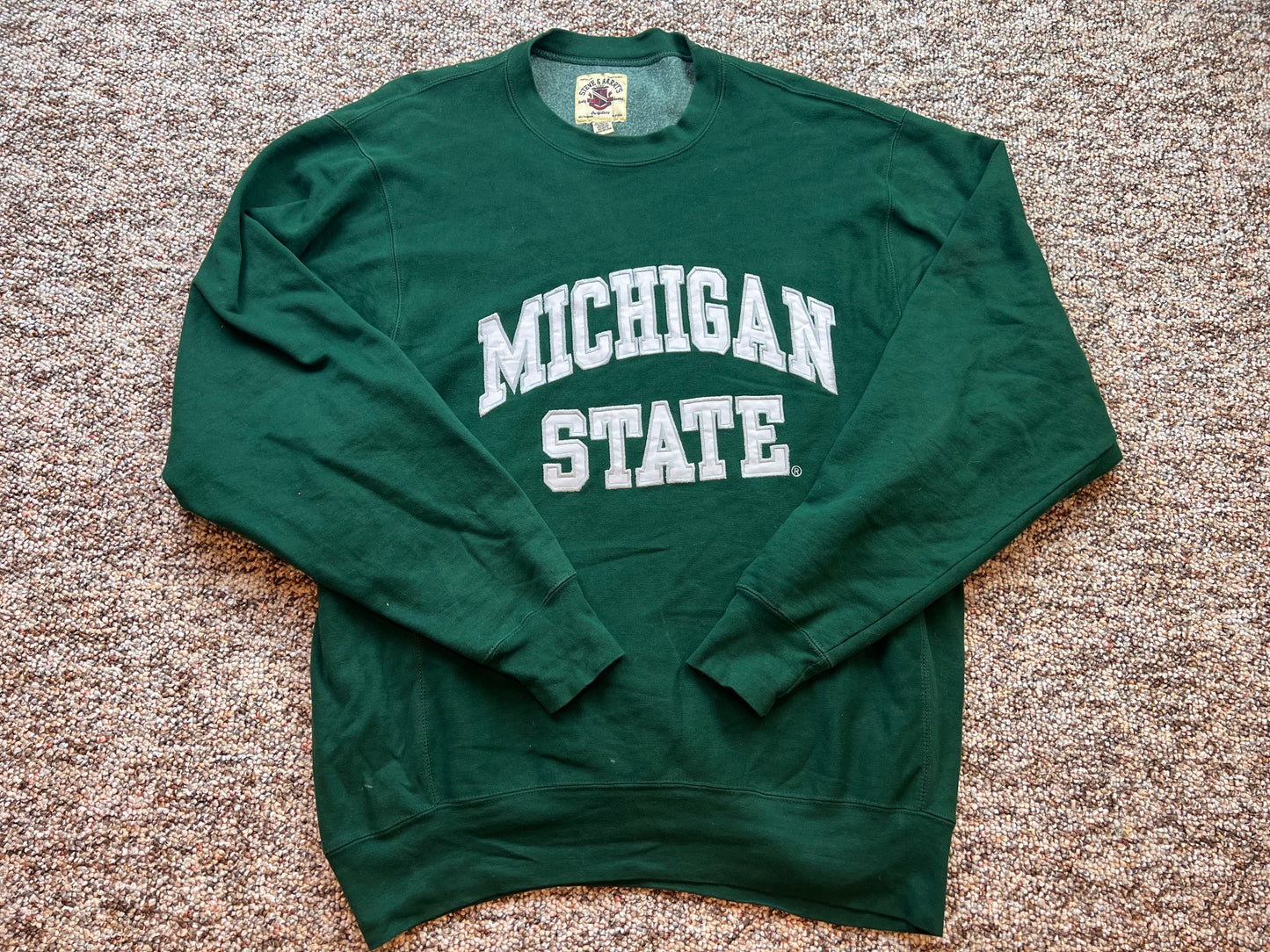 Michigan State Reverse-Weave Crewneck