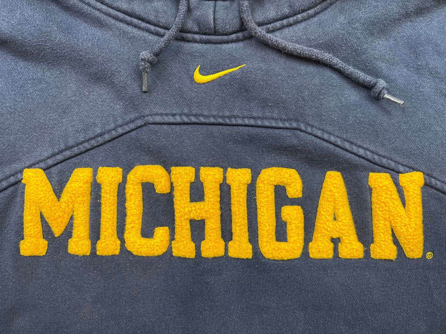 Michigan Embroidered Center Swoosh Sweatshirt