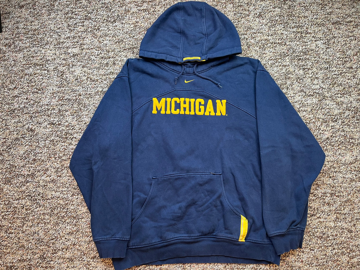 Michigan Embroidered Center Swoosh Sweatshirt